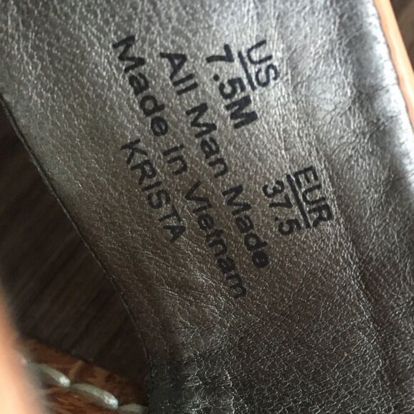 𝅺SAM EDELMAN Krista Leather Slip On Flat Slide Sandals 7.5 - Picture 5 of 7